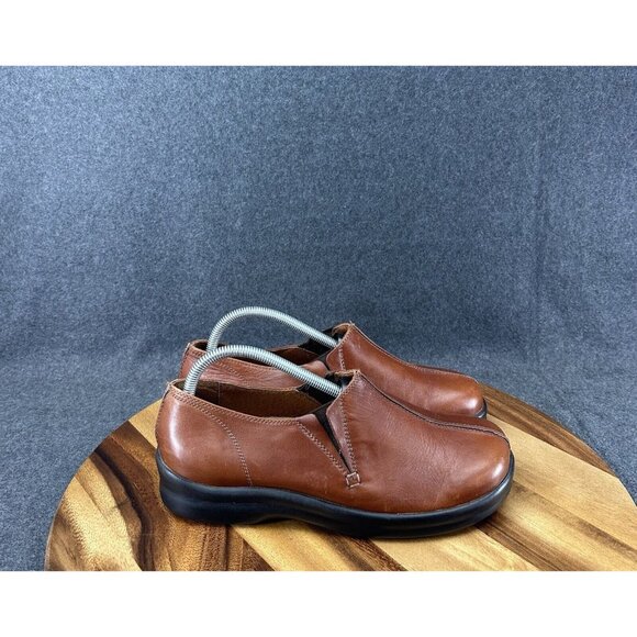 Birkenstock Footprints Cambria Women 37 10 Brown Leather Split Toe Shoe Loafer - Picture 1 of 11
